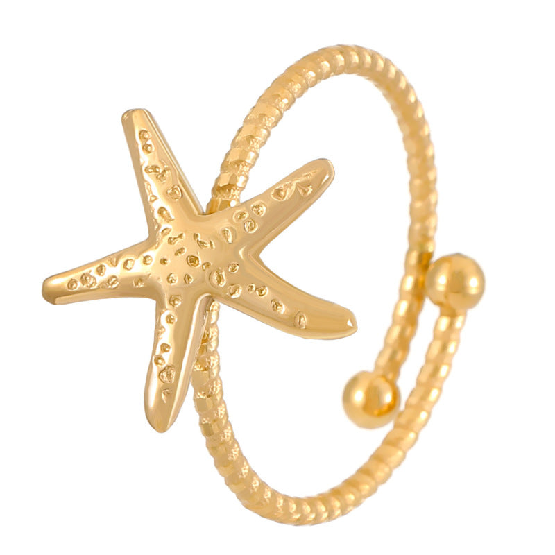Adjustable starfish ring