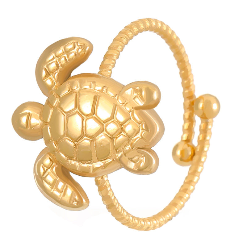 Adjustable turtle ring